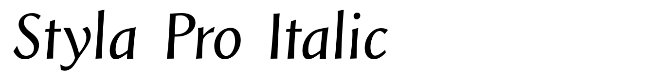 Styla Pro Italic